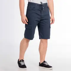 GANGSTER - Short Canvas Cargo Sixpo Azul
