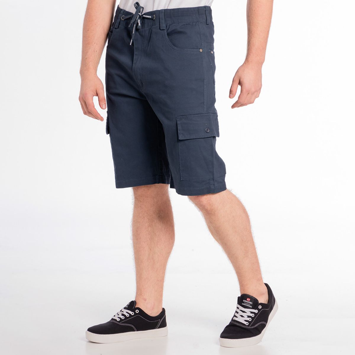 GANGSTER - Short Canvas Cargo Sixpo Azul Gangster