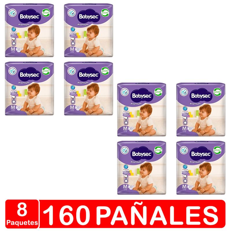 BABYSEC - Pañales Babysec - Premium - Talla M (mediano) 160 Pañales