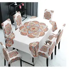 GENERICO - MANTEL IMPERNEABLE CON 6 FUNDAS SILLA DISEÑO MANDADA CENTRAL WYN