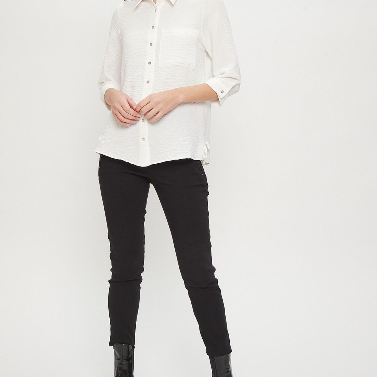 ASH - Blusa Manga Larga Crudo Mujer Ash