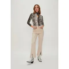 IO - Jeans Moda Liso Beige