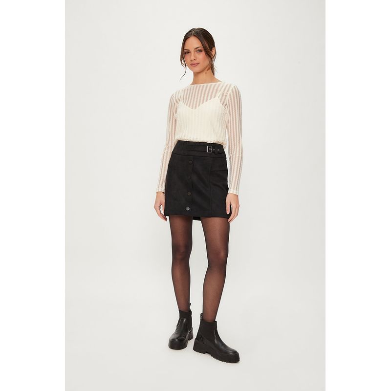 IO - Falda Corta Negro Mujer Io