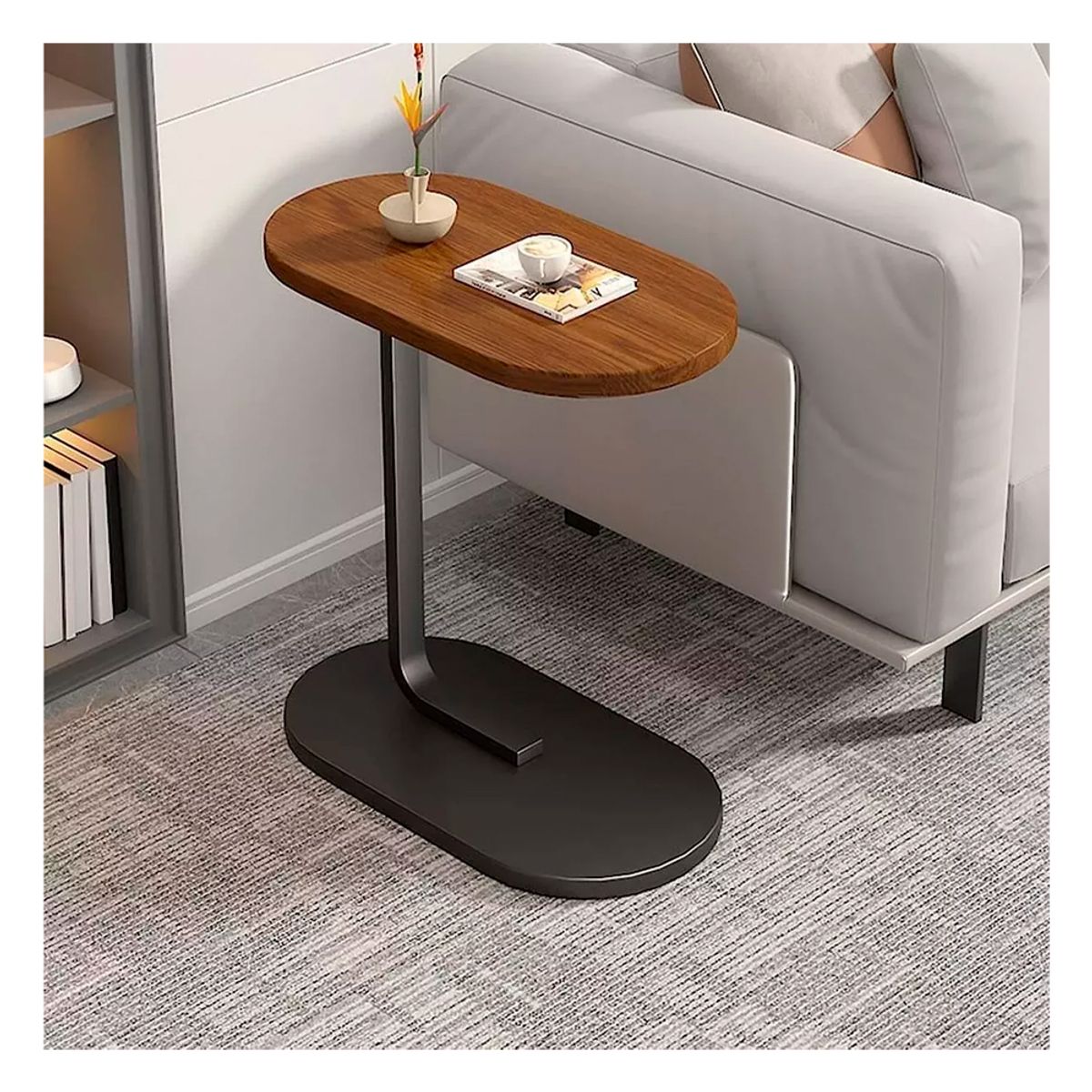 GENERICO - Mesa De Centro Lateral Living Vanguardia Madera Natural