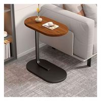 Mesa De Centro Lateral Living Vanguardia Madera Natural