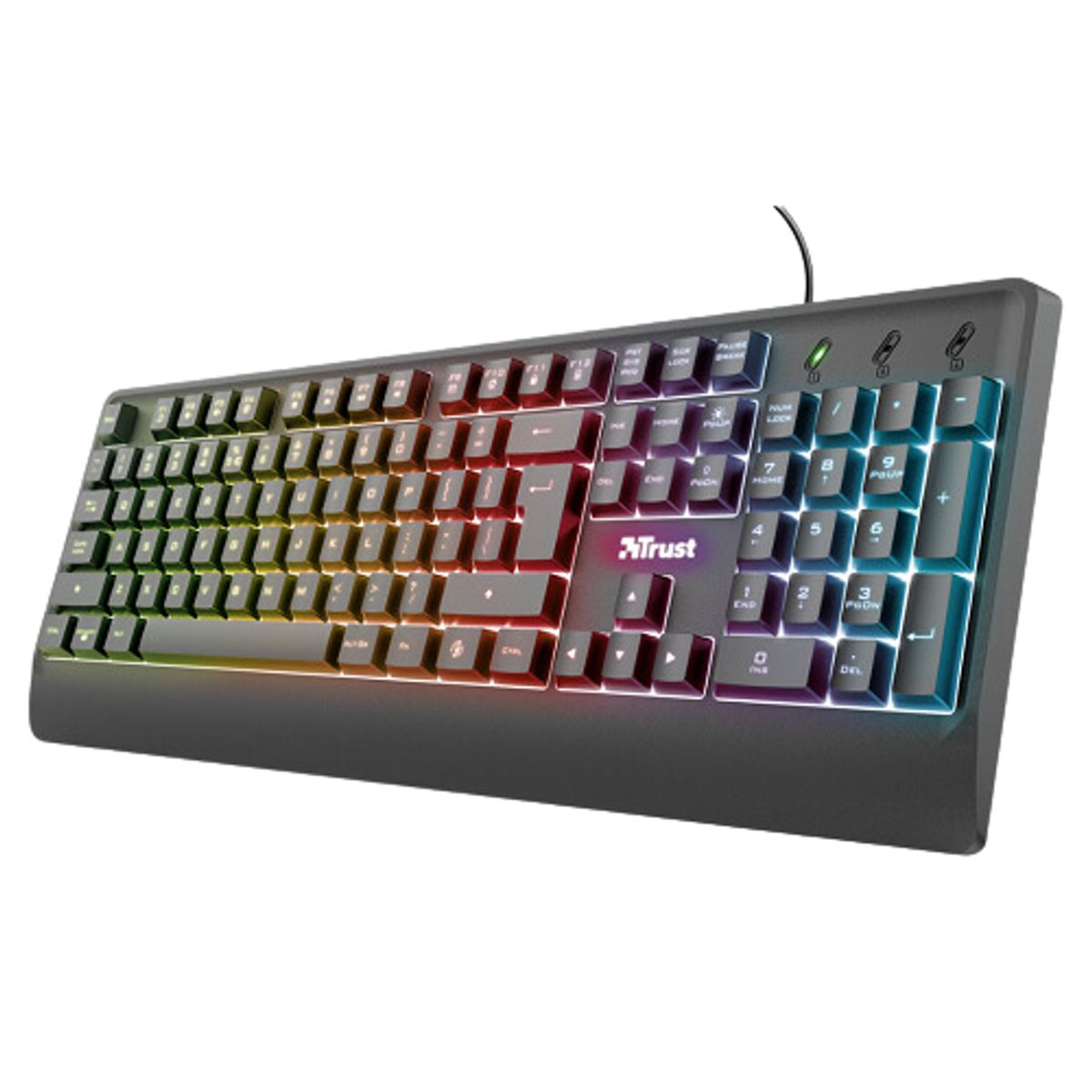 TRUST - Teclado USB Gamer LED Multicolor