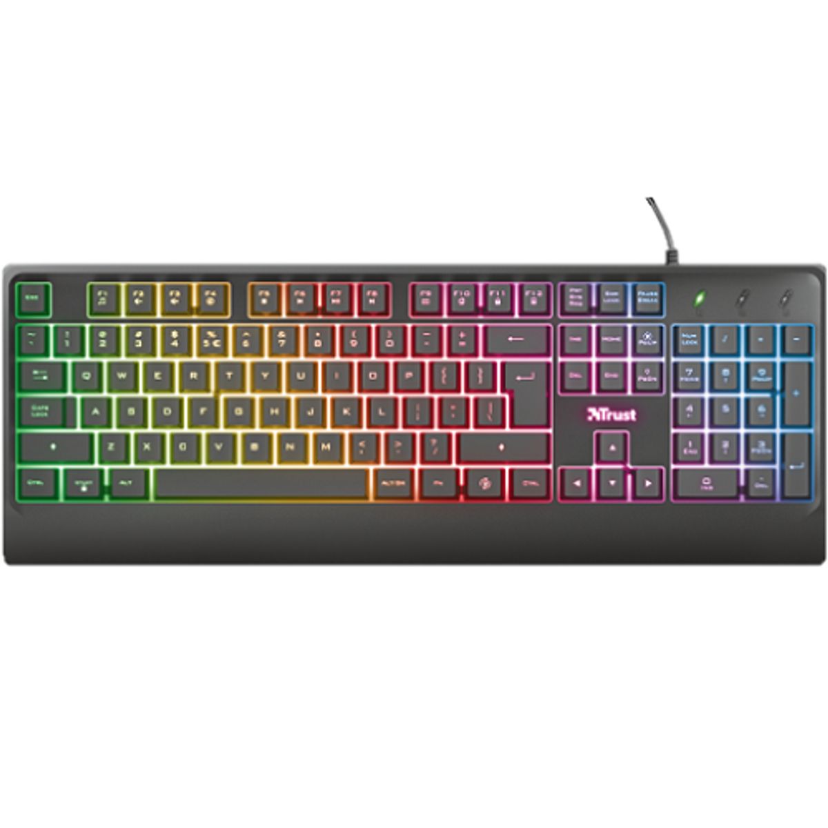 TRUST - Teclado USB Gamer LED Multicolor
