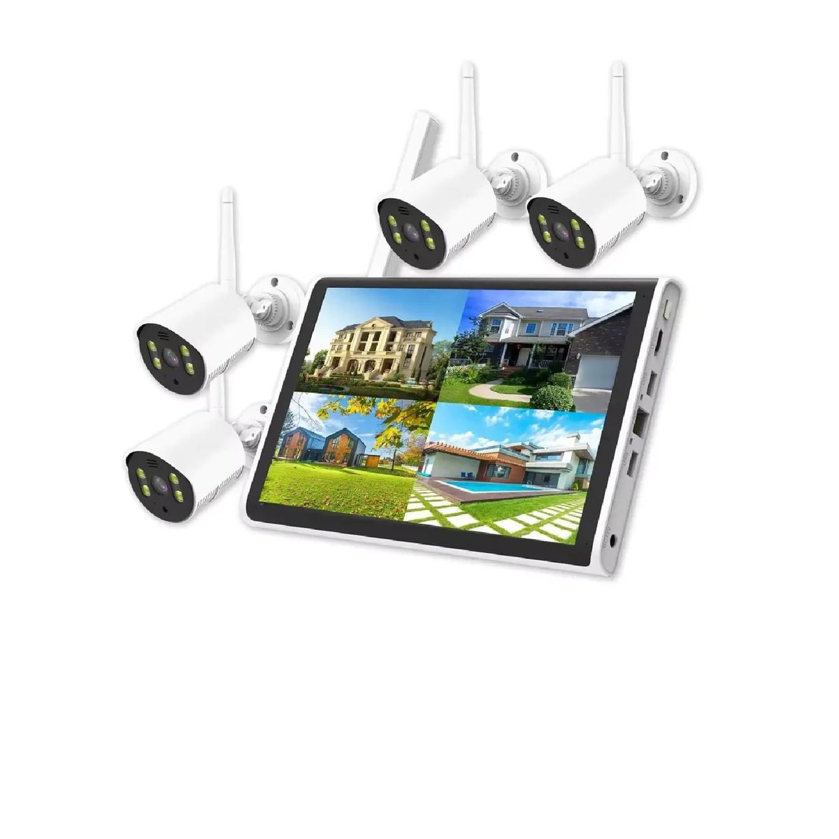 ANGELES DEL HOGAR - Sistema de seguridad profesional Kit de cámara de seguridad WIFI