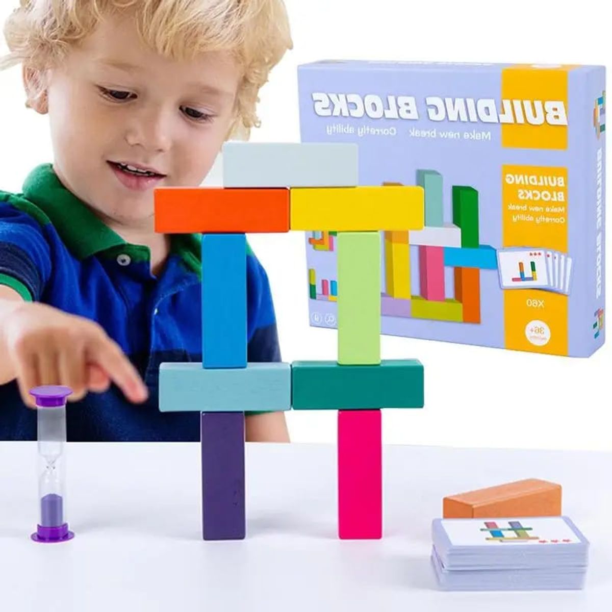 OEM - PUZZLE BLOQUES DE CONSTRUCCION MADERA APILABLE