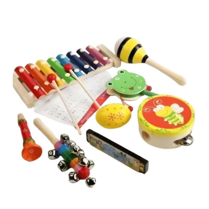 ARTIDIX - Juguetes Didácticos De Madera Musicales Bebés  Pack8