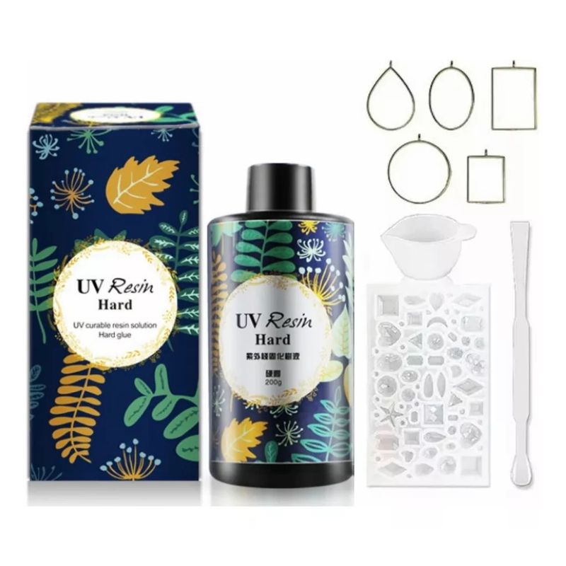 MUNDO MAGIA - Kit Resina Uv 200g Crystal De Secado Rapido