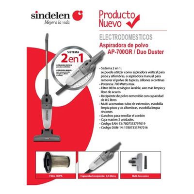 Imagen 2 del producto Aspiradora Vertical AP-700GR