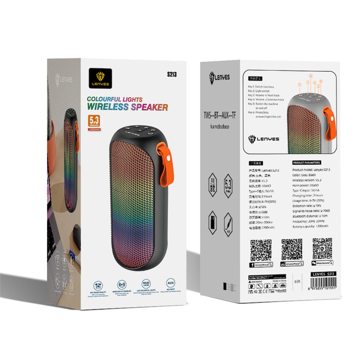 LENYES - Parlante Portátil Lenyes S213 Bluetooth IPX4