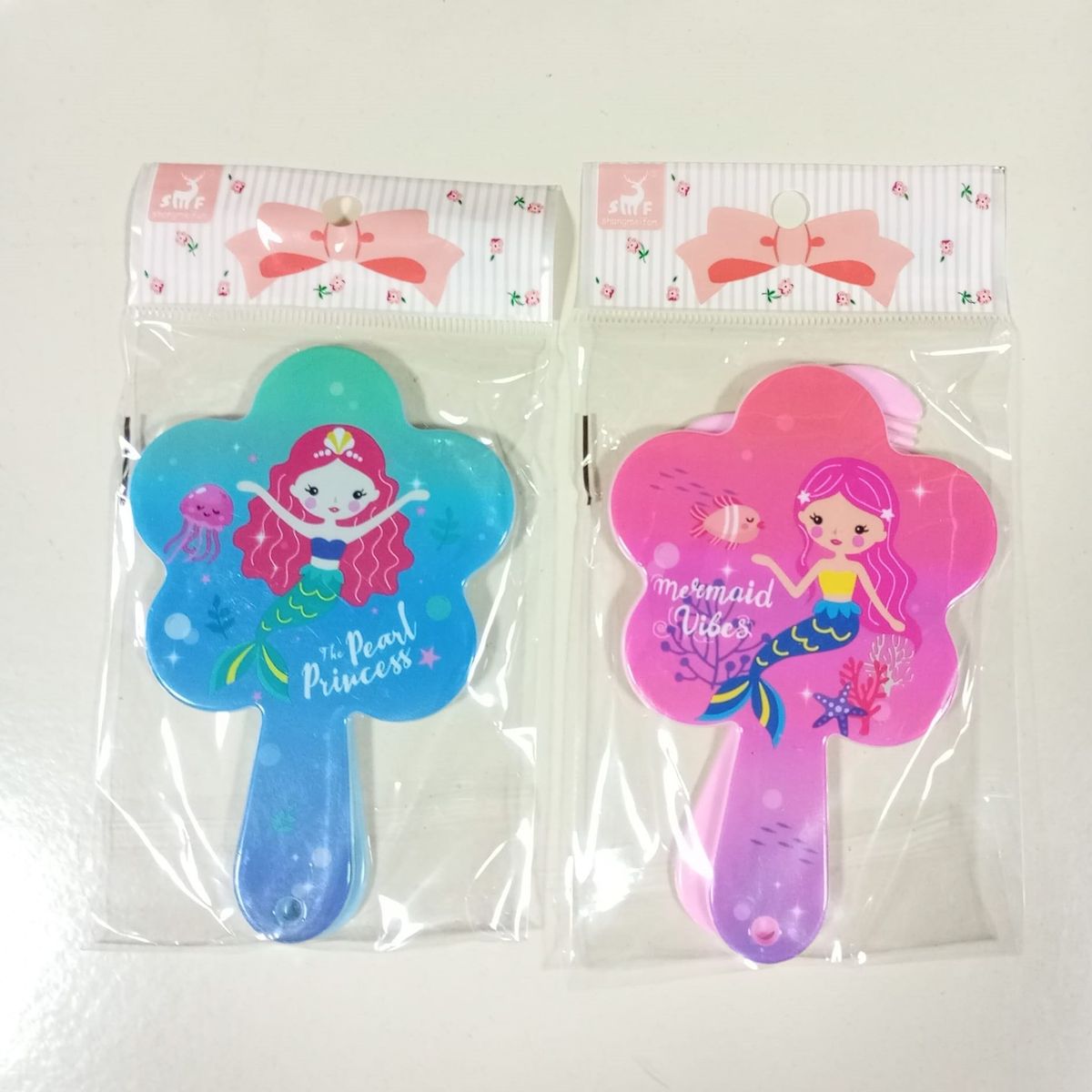 GENERICO - Pack 2 sets lindos de espejos y peines para bebe y niña