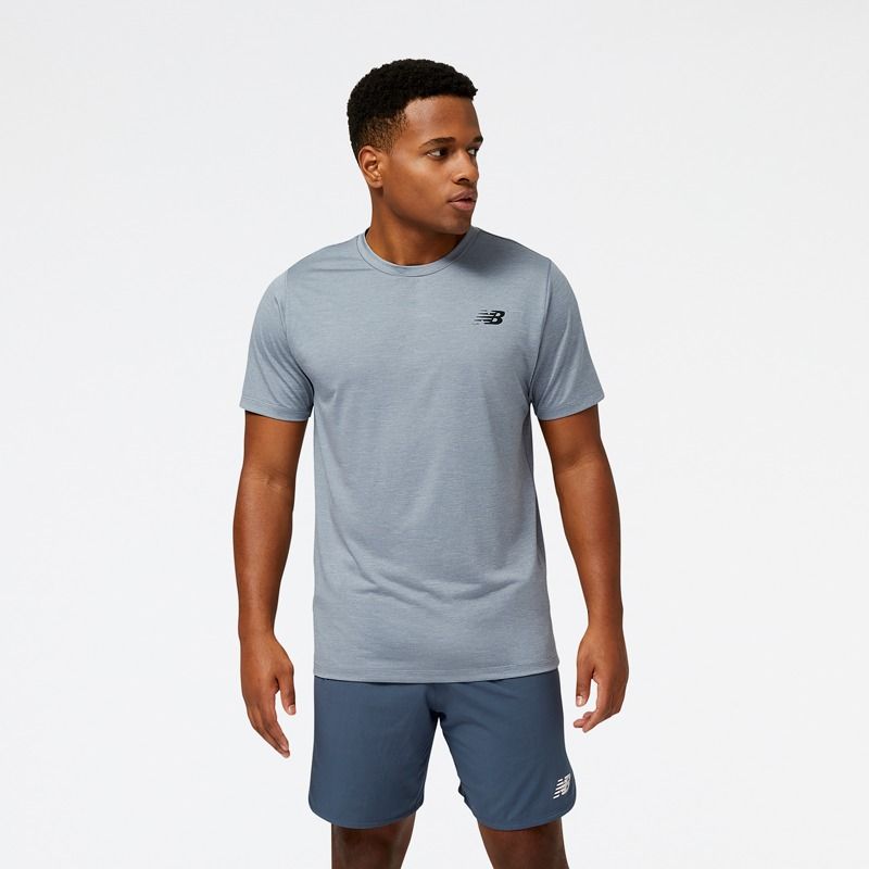 NEW BALANCE - Polera Running Hombre New Balance Tenacity Gris