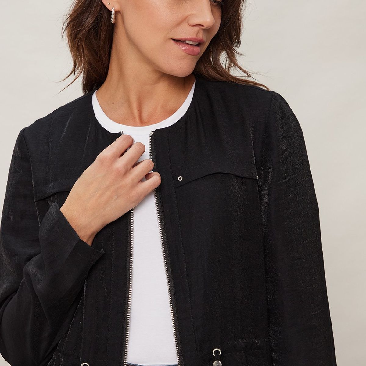 MA GRIFFE - Chaqueta Negro Mujer Magriffe