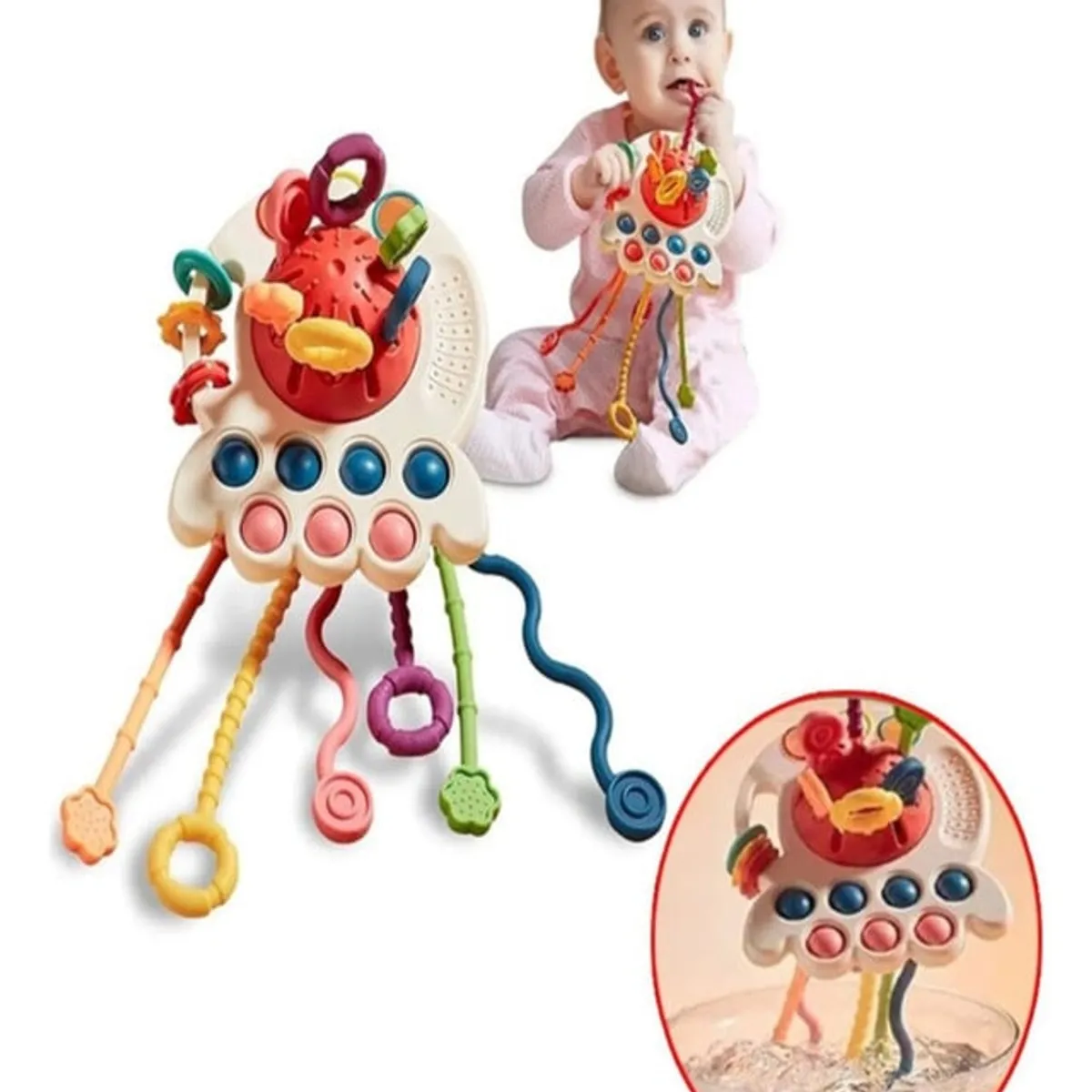 GENERICO - Estimulación Sensorial Bebé - Juguete Montessori 4 En 1