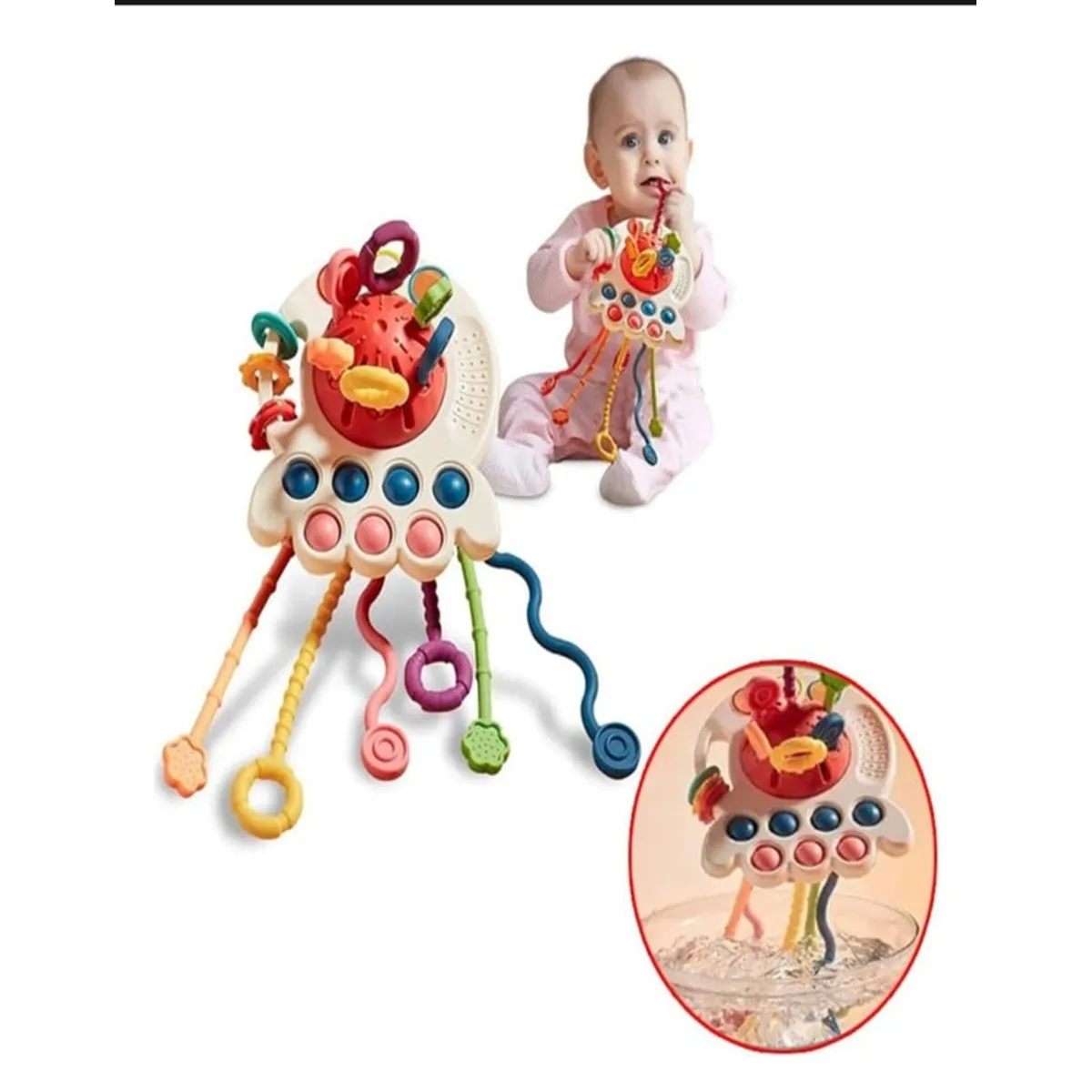 GENERICO - Estimulación Sensorial Bebé - Juguete Montessori 4 En 1