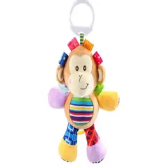 GENERICO - Peluche Estimulación Sensorial Con Sonajero Colgante - Mono