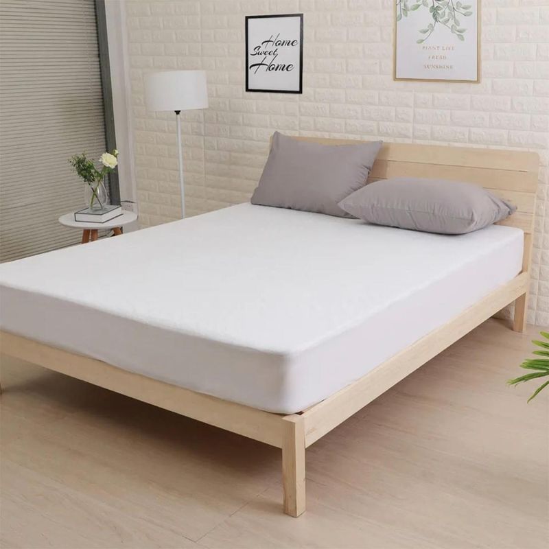 GENERICO - Cubrecolchon Protector Impermeable 2.0 Plazas (queen) Blanco