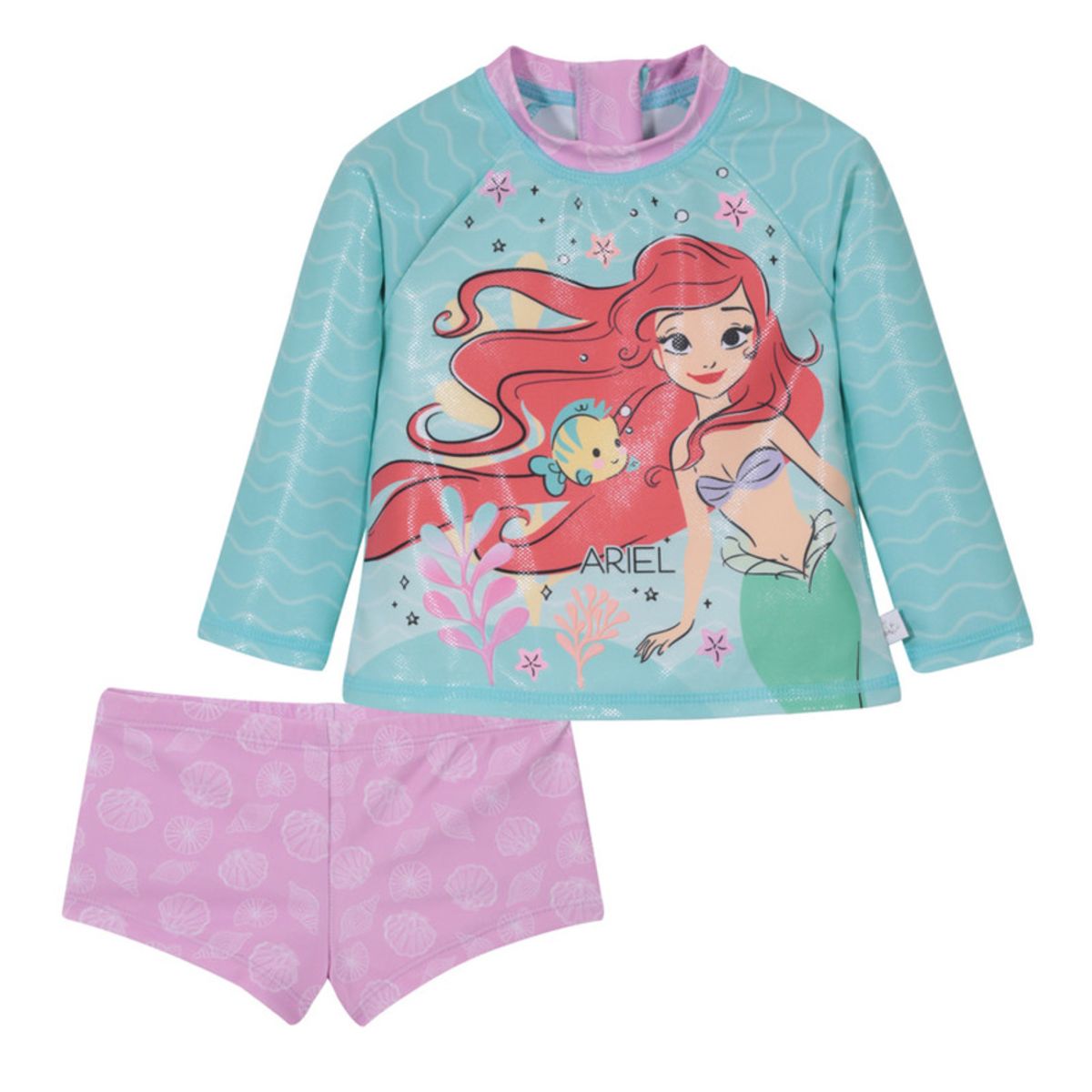 DISNEY - Traje de Baño Bebe Niña Set UV50+ Manga larga Princesas DISNEY