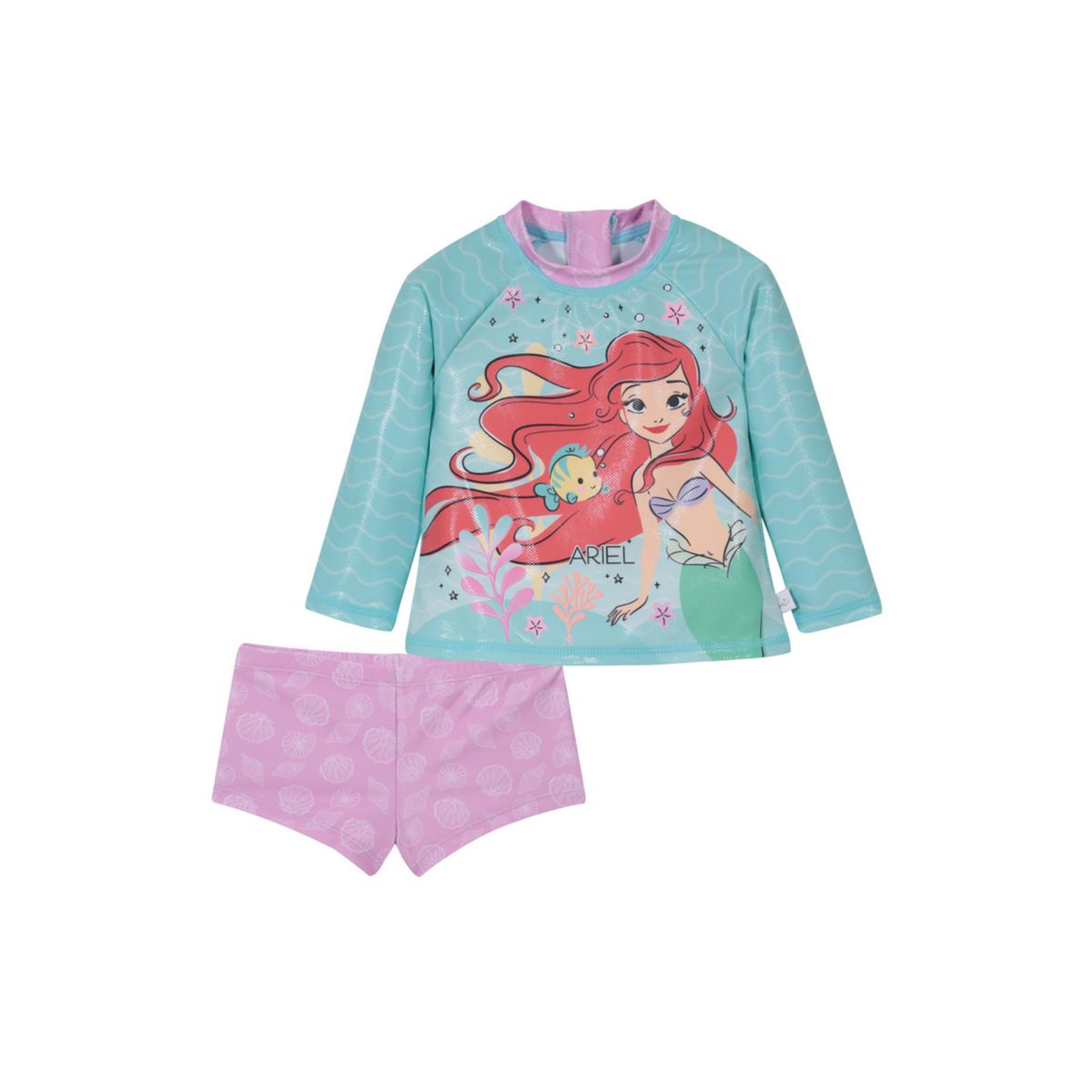 DISNEY - Traje de Baño Bebe Niña Set UV50+ Manga larga Princesas DISNEY