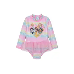 DISNEY - Traje de Baño Bebe Niña Manga Larga UV50+ Princesas