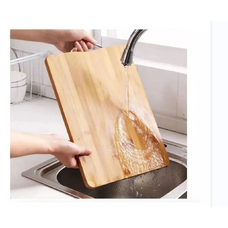 GENERICO - Tabla de cortar rectangular - Dimensiones 38 x 28 cm  mango Acero/inox