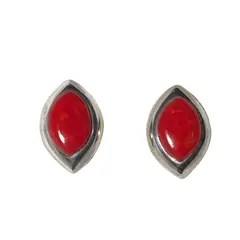 TAETHAI - AROS DE PLATA 925 AL LÓBULO CON CORAL