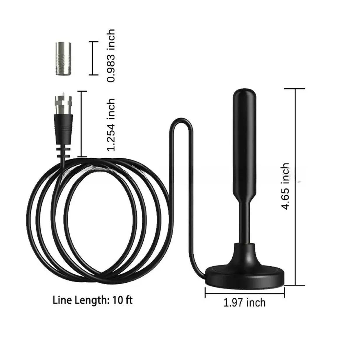 GENERICO - Cable Impermeable De Antena De Tv Digital Hdtv 5 Metros