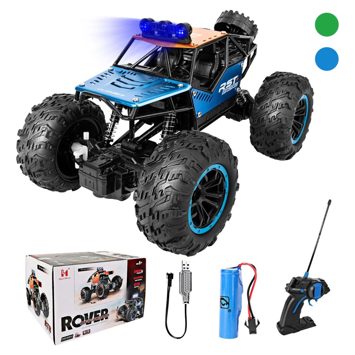 U BUY - Auto Carro A Control Remoto Recargable Con Led 18kmh