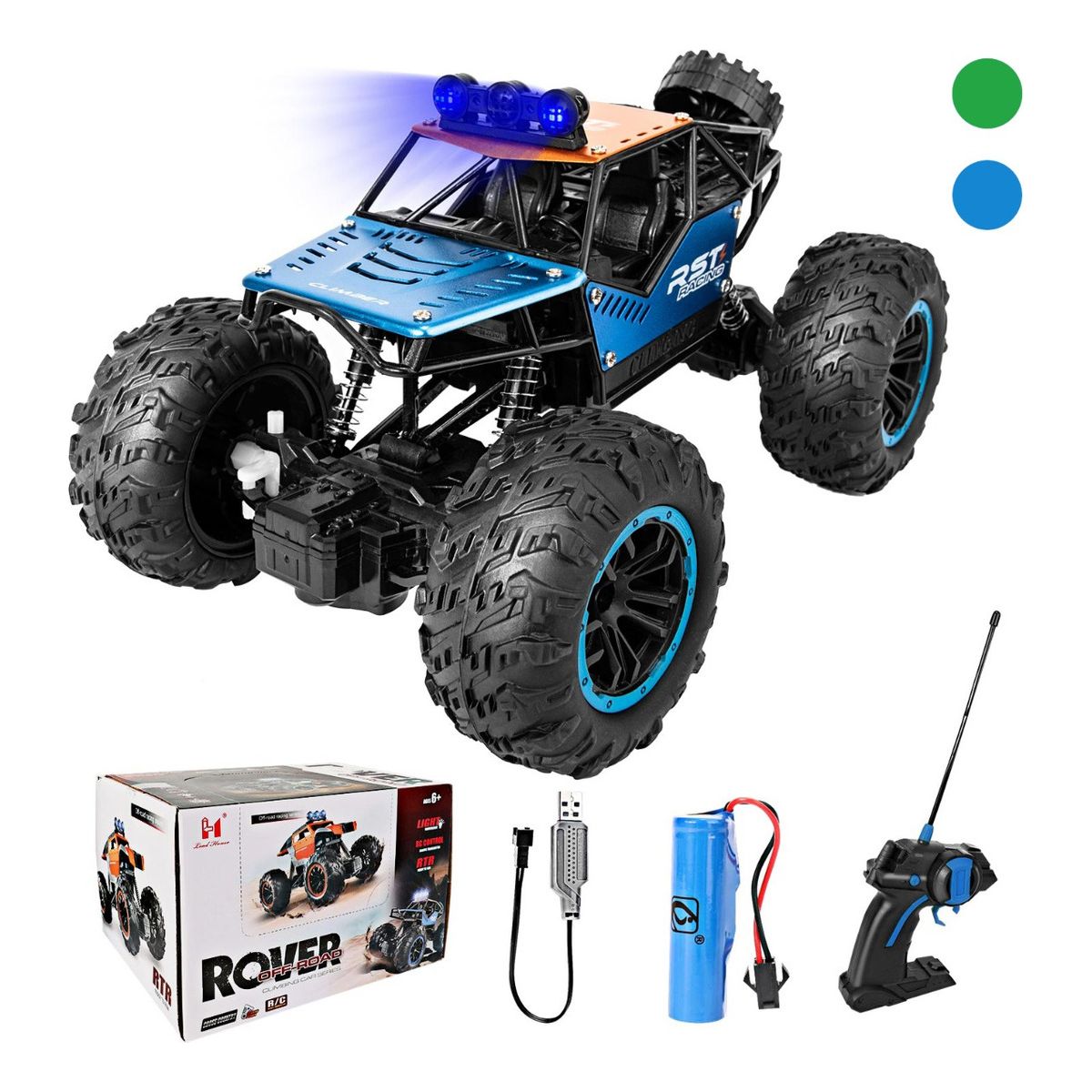 U BUY - Auto Carro A Control Remoto Recargable Con Led 18kmh