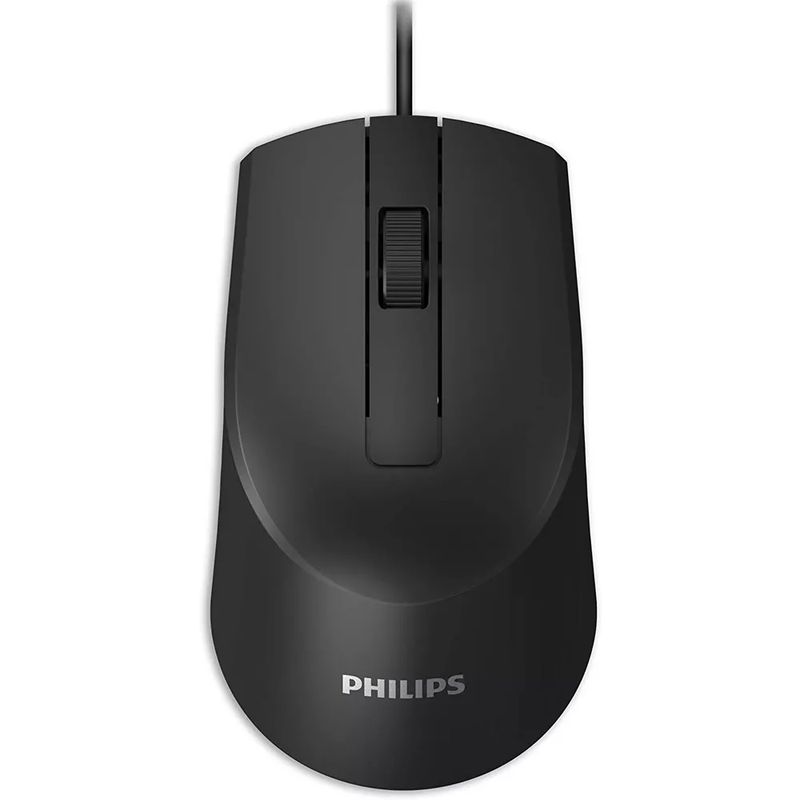 PHILIPS - Mouse Alámbrico Philips Spk7104 Color Negro