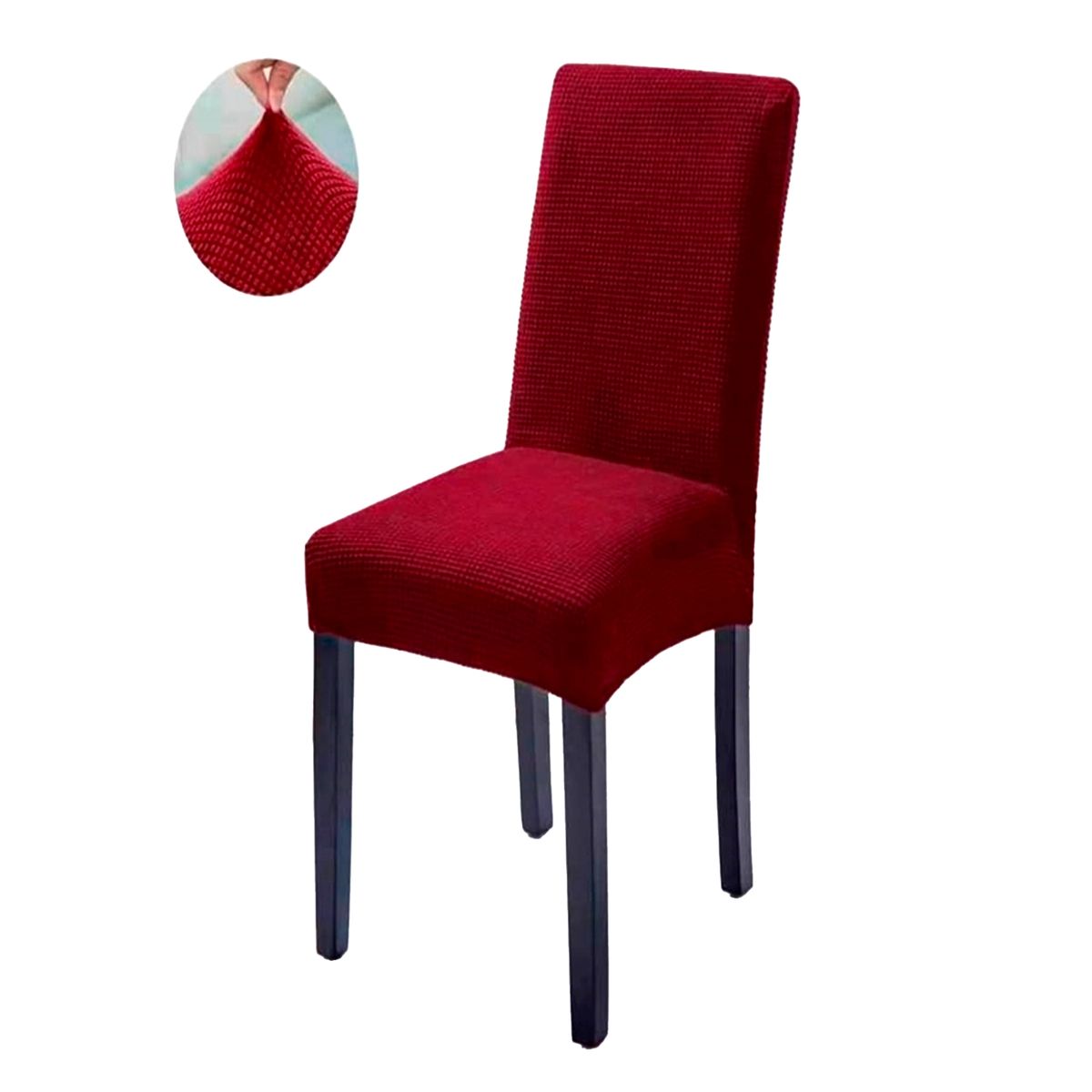 GENERICO - Pack 6 Fundas De Silla Cuadrille BURDEO Para Sillas De Comedor