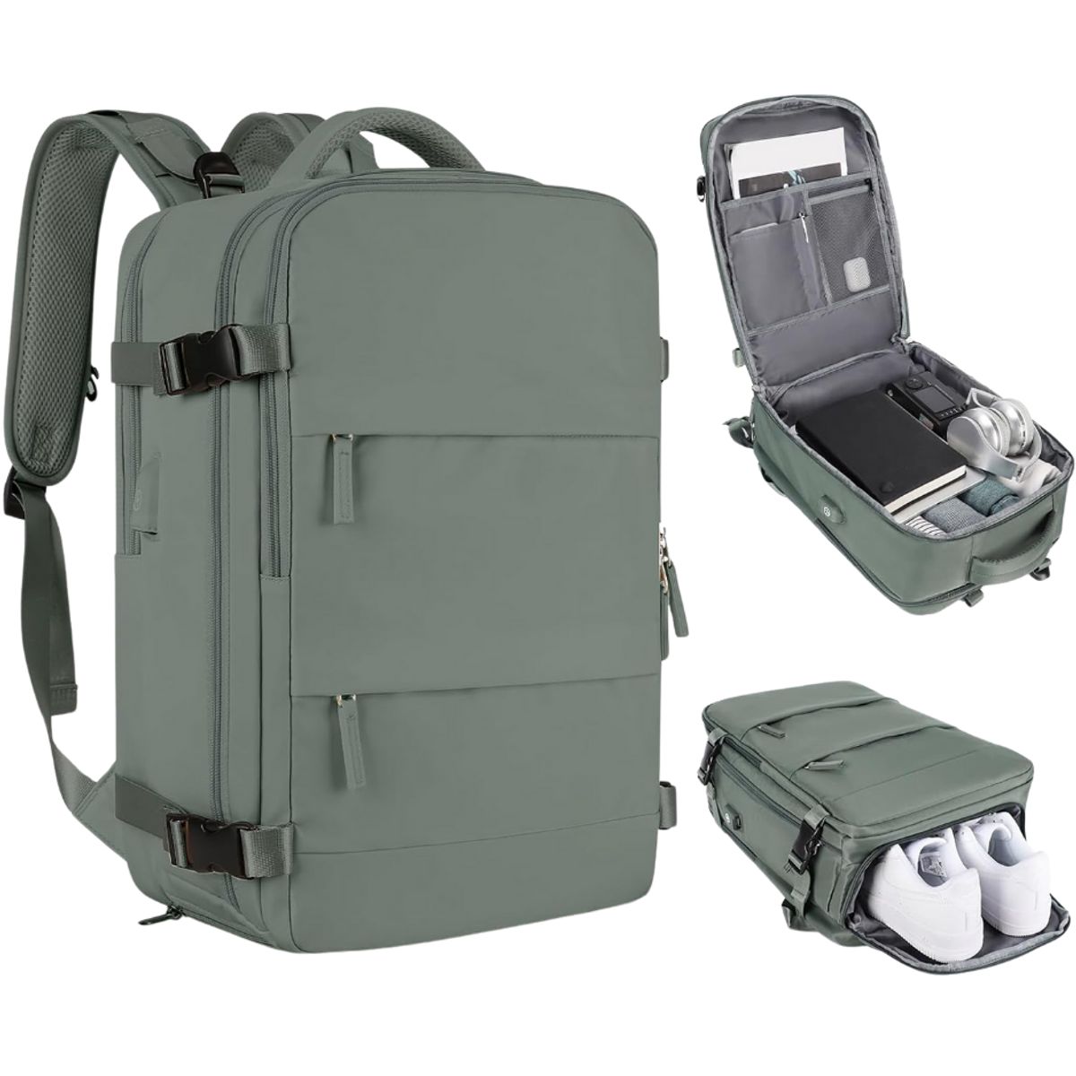 GENERICO - Mochila De Viaje Avión Multifuncional Gran Capacidad 30 Lts
