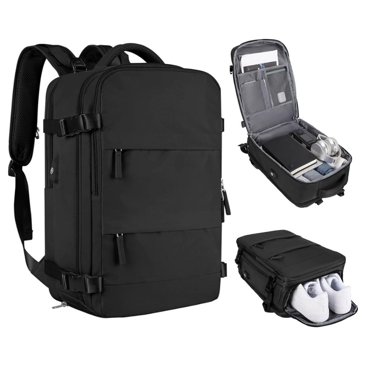 GENERICO - Mochila De Viaje Avión Multifuncional Gran Capacidad 30 Lts