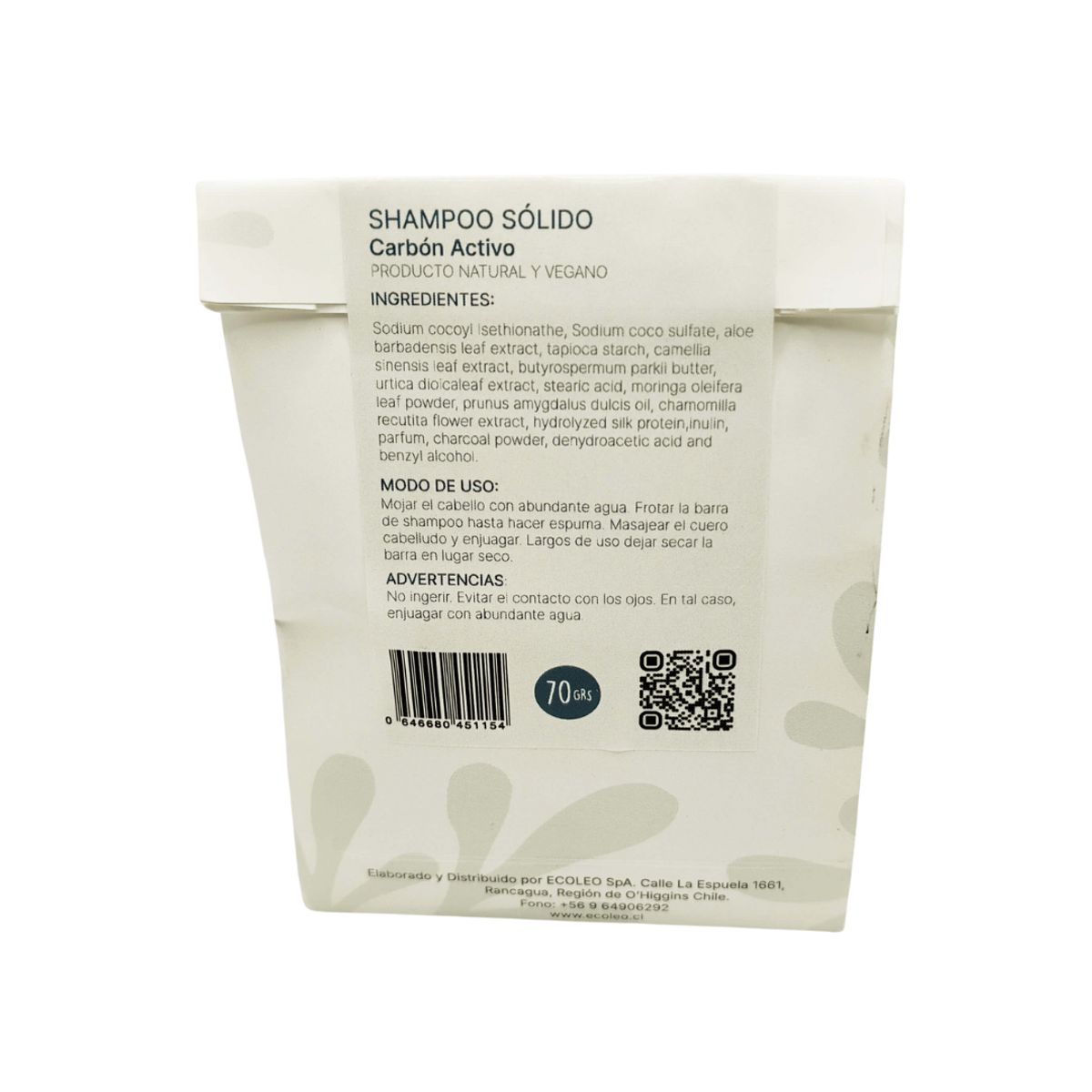 ECOLEO - Shampoo sólido de Carbón Activo