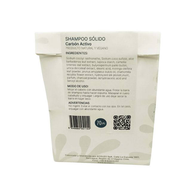 ECOLEO - Shampoo sólido de Carbón Activo