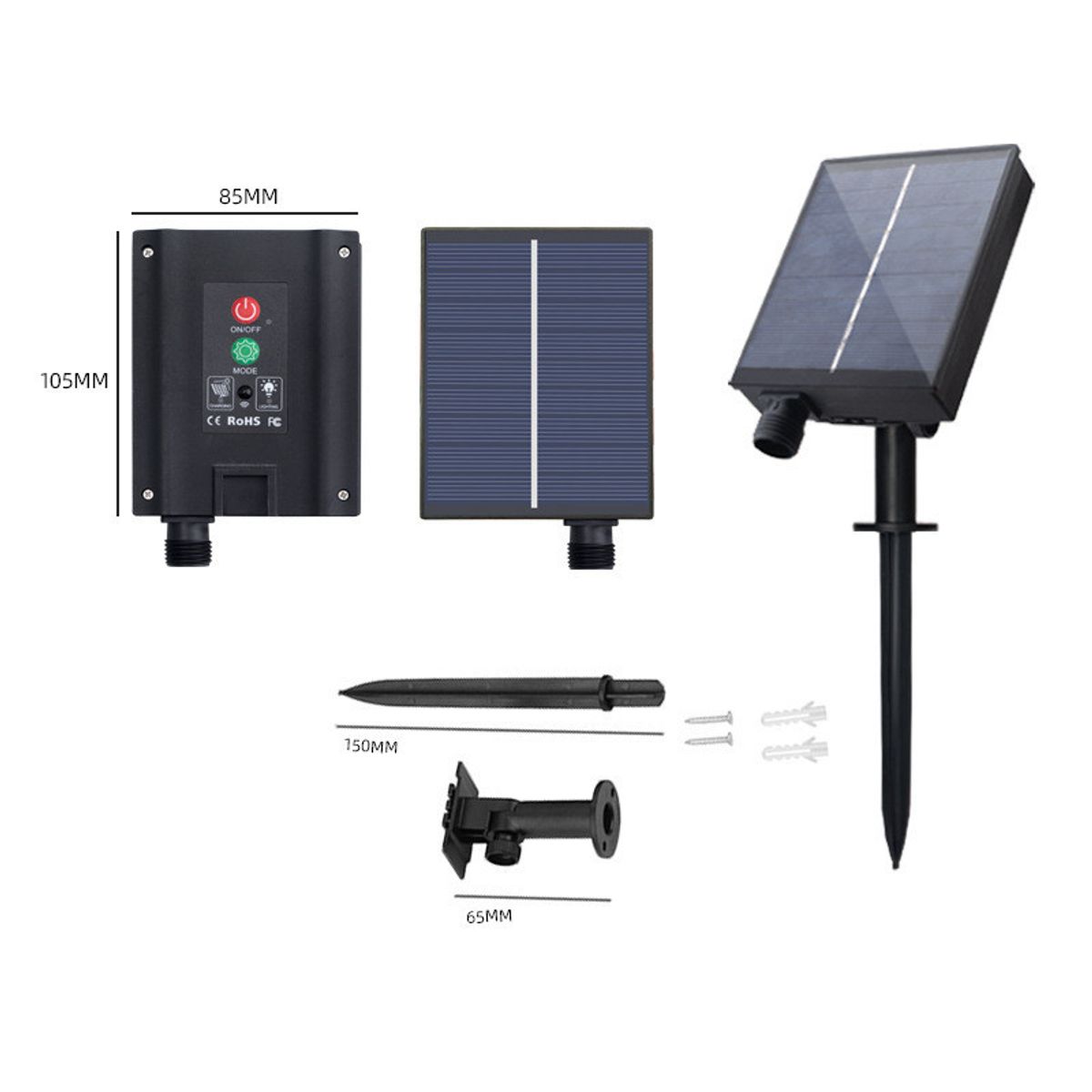 GENERICO - Luces Cascada Malla Led Solar 3x3mts CALIDO Navidad Decoración