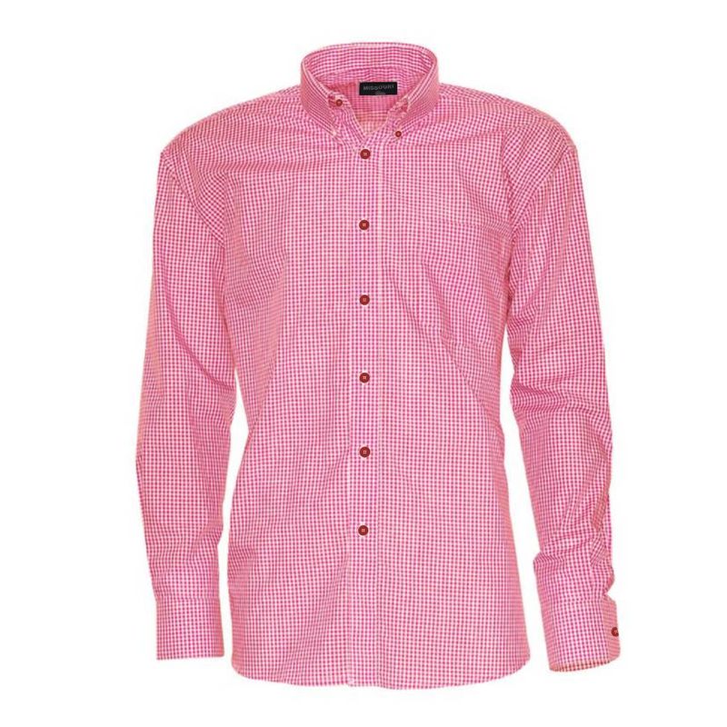 GENERICO - Camisa Huaso Cuadrille Rojo Manga Larga
