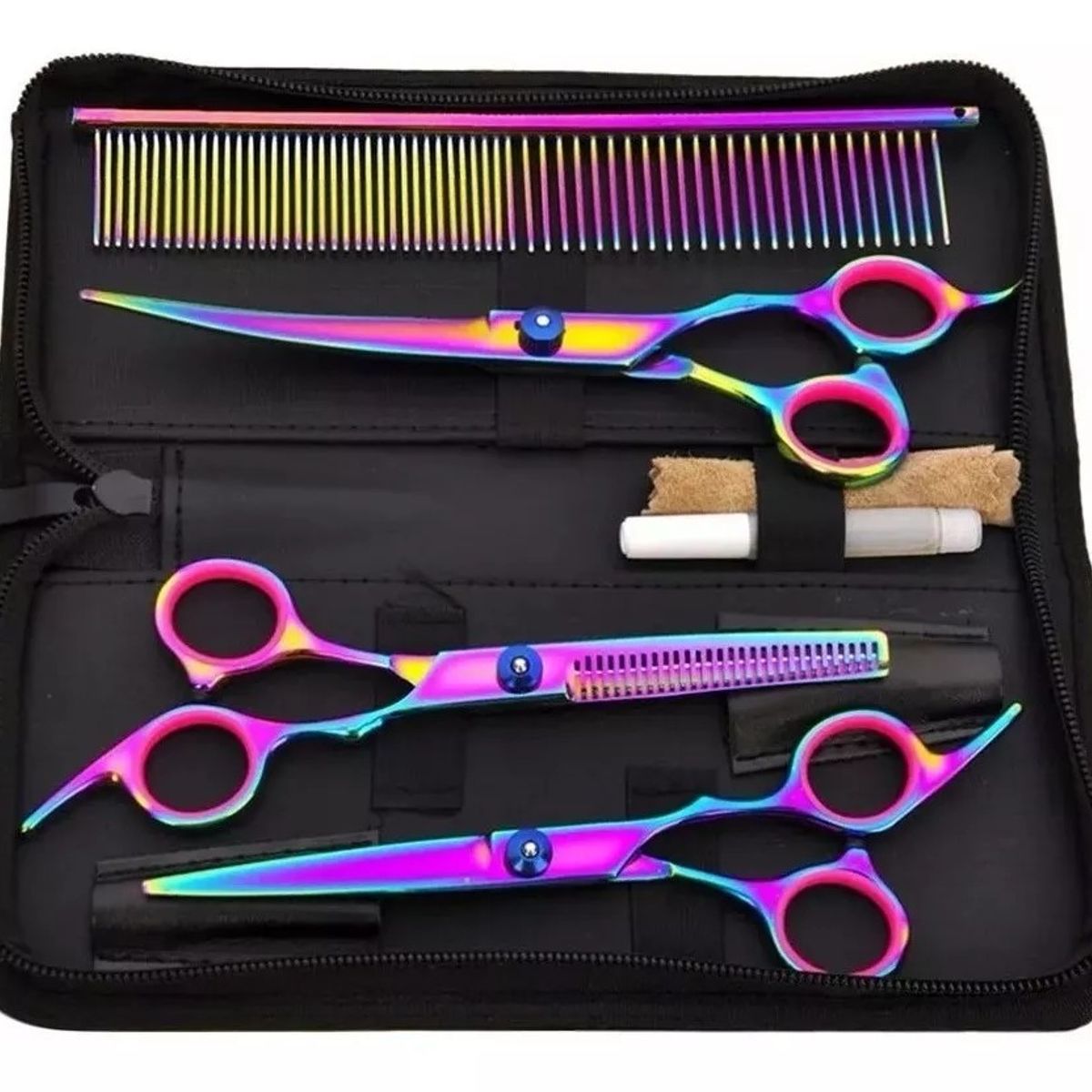 MUNDO MAGIA - Juego De Tijeras Para Aseo De Perros Mascotas Profesional