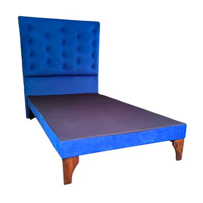 Imagen 2 del producto Base Europea 1.5P Respaldo Azul Rey Felpa a Piso Botone