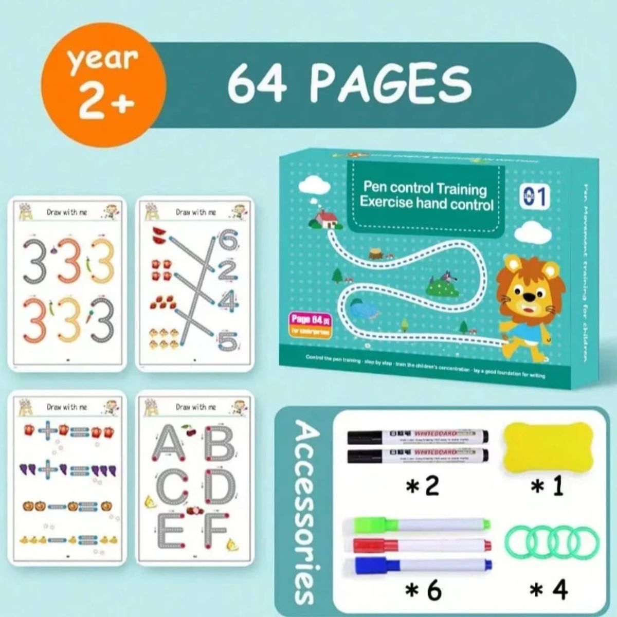 GENERICO - Juego De Coordinación De Trazos Manual  Niños control lápiz