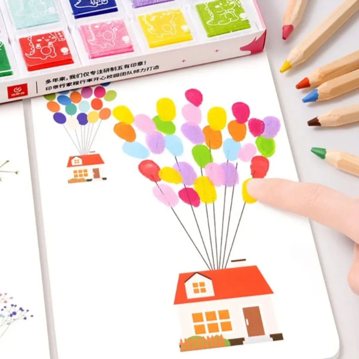 GENERICO - Juego Didáctico Pinta Dedos patrones Para Niños