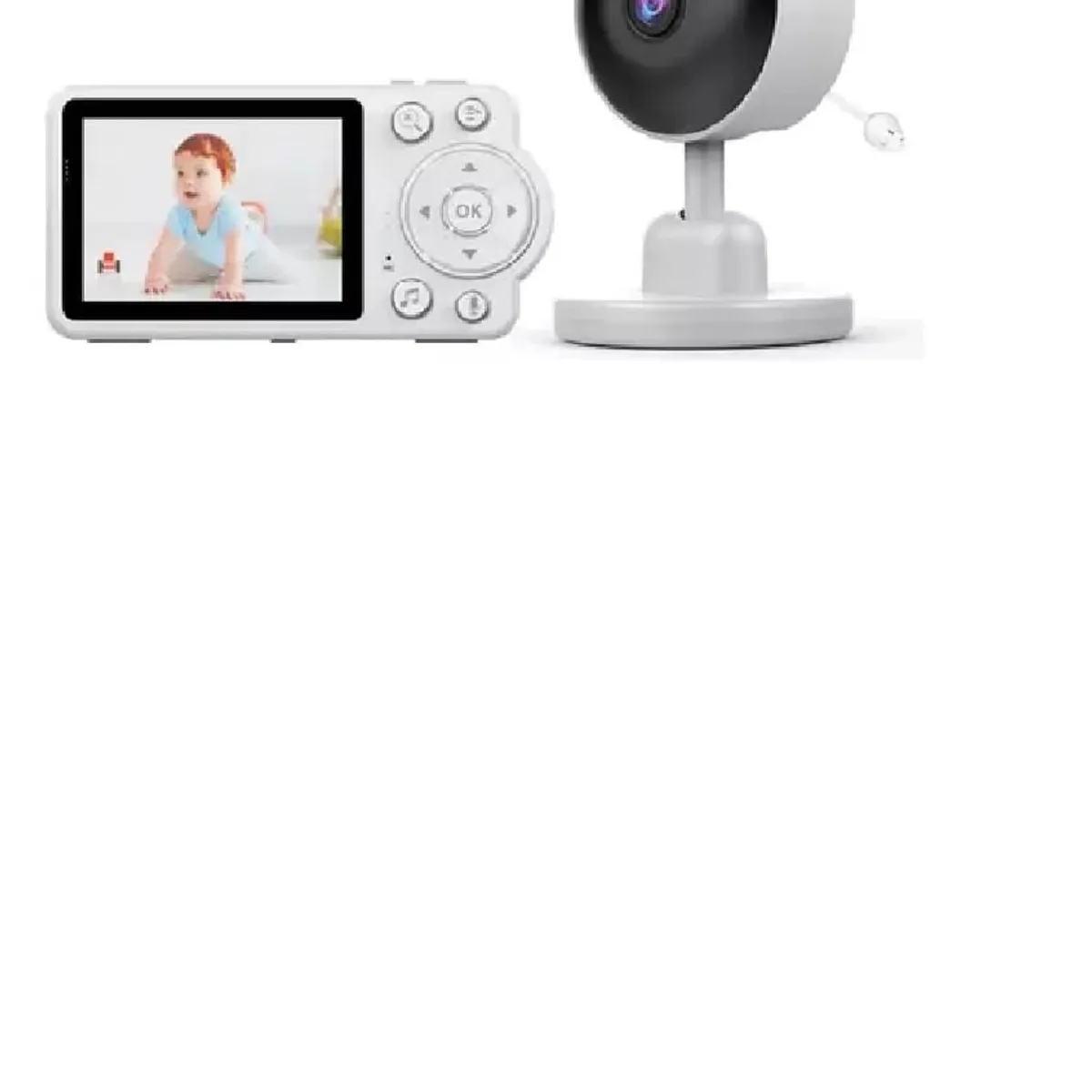 ANGELES DEL HOGAR - Monitor electrónico para bebés con cámara de seguridad WiFi