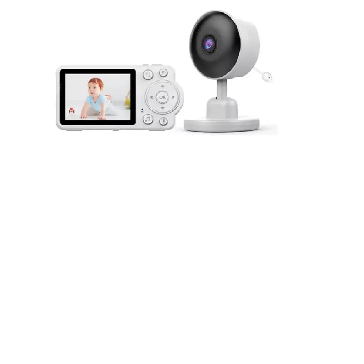 ANGELES DEL HOGAR - Monitor electrónico para bebés con cámara de seguridad WiFi