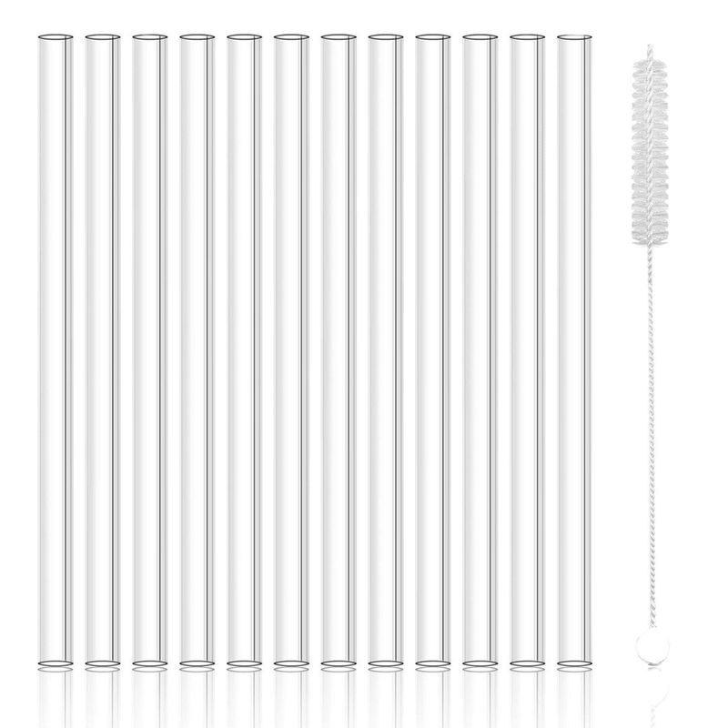 GENERICO - Pack De 12 Bombillas De Vidrio De 200mm X 8mm + Cepillo