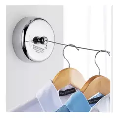 GENERICO - Tendedero Retráctil Ropa Colgador Acero Inoxidable Cuerda