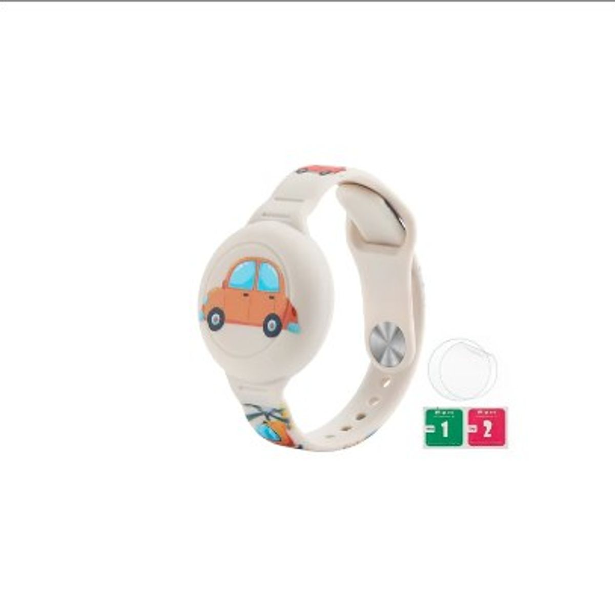 GENERICO - Funda tipo pulsera porta AIRTAG para niños diseño AUTO