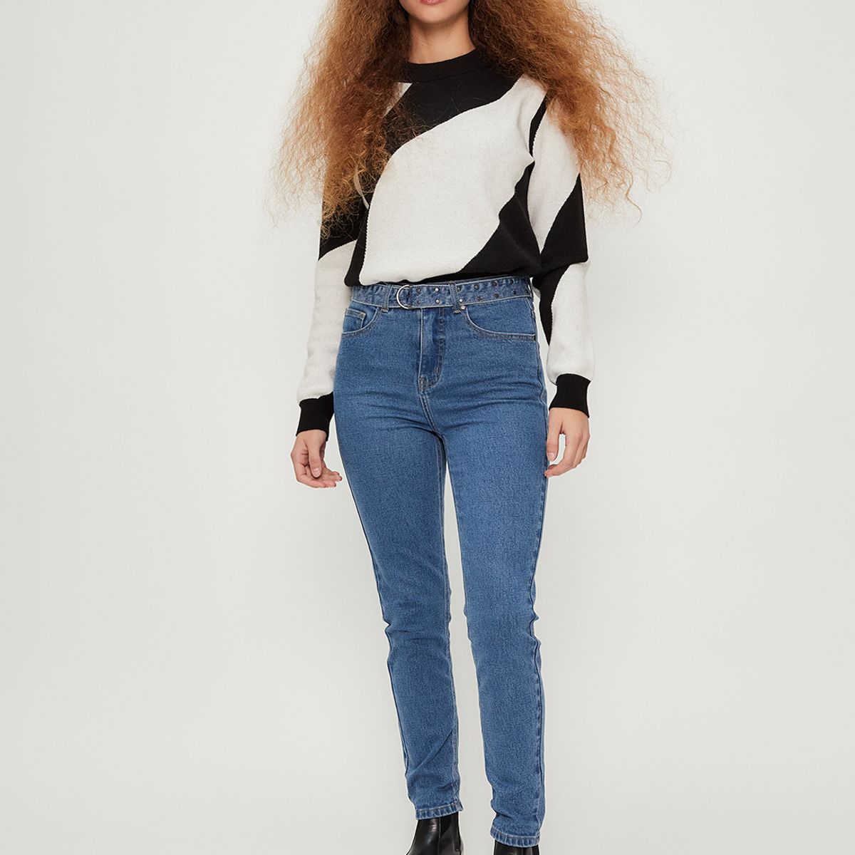 IO - Jeans Skinny Azul Marino Mujer Io